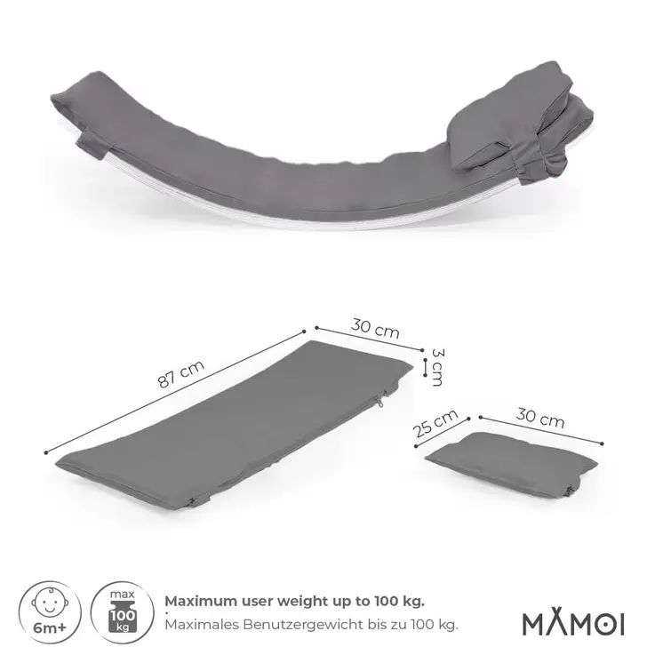 MAMOI® Balance Board Kissen | Balance Board Matte | Balance Board Material | Kissen für Balance Board | CE | 100% ECO | Made in EU