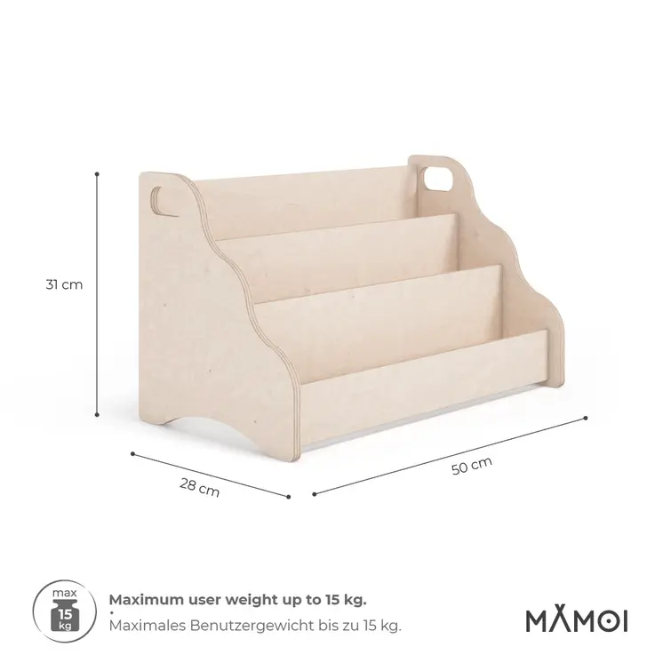MAMOI® Bibliothèque meuble de rangement pour enfant, Petite bibliotheque murale, Etagere livre et meuble pour chambre de bebe, Bibliothèques montessori pour enfants