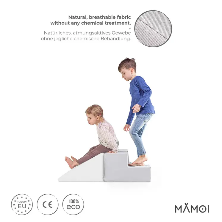 MAMOI® Baby Climbing Blocks | Foam Play Set | Climbing Blocks for Baby Softplay Set | Soft Play Slide and Step Set | Climbing Blocks for Toddlers | 100% ECO | Made in EU
