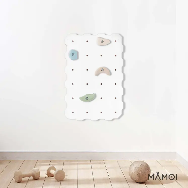 MAMOI® Climbing wall for kids, Wooden frame for toddlers, Play equipment with rock holds for toddler, Indoor baby and childrens frames montessori from age 3 years old