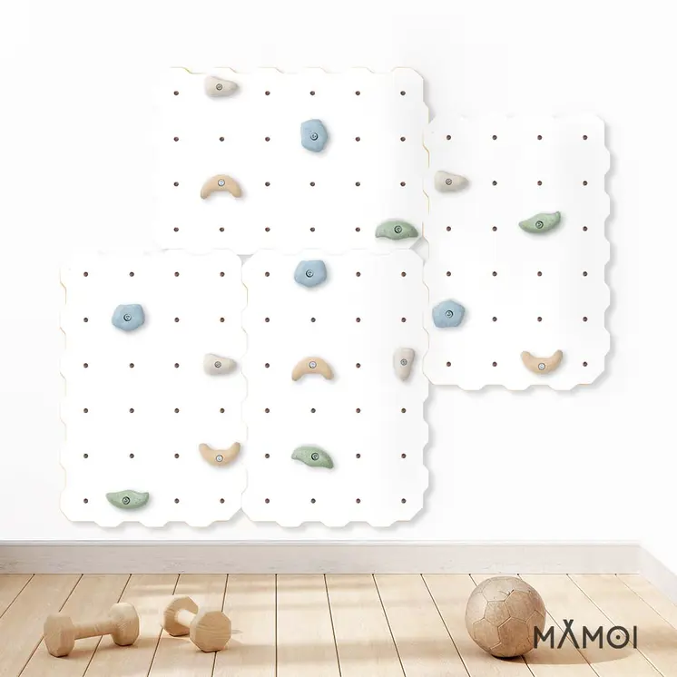 MAMOI® Climbing wall for kids, Wooden frame for toddlers, Play equipment with rock holds for toddler, Indoor baby and childrens frames montessori from age 3 years old