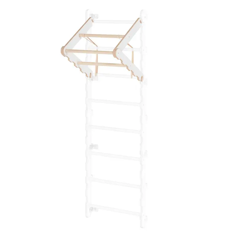 MAMOI® Modern pull up bar for wall bars | Folding pull up bar for swedish ladder Yarnwood | Swedish ladder accessories | Gymnastics bars | CE | 100% ECO | Made in EU