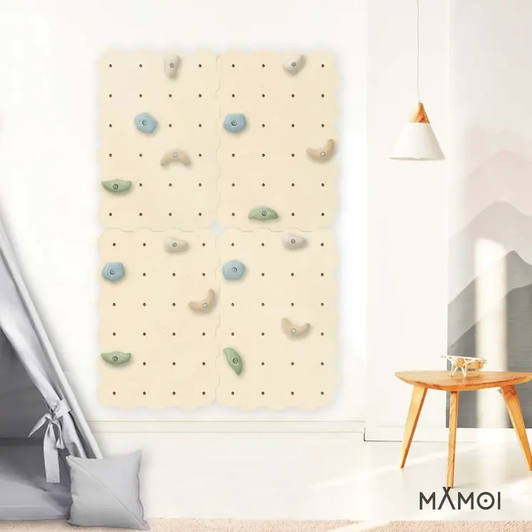 MAMOI® Prises escalade enfant | Prise d escalade 8 pièces | Prise d'escalade enfant | Prise escalade enfant exterieur | Mur escalade enfant | Mur d escalade | Fabriqué dans l’UE