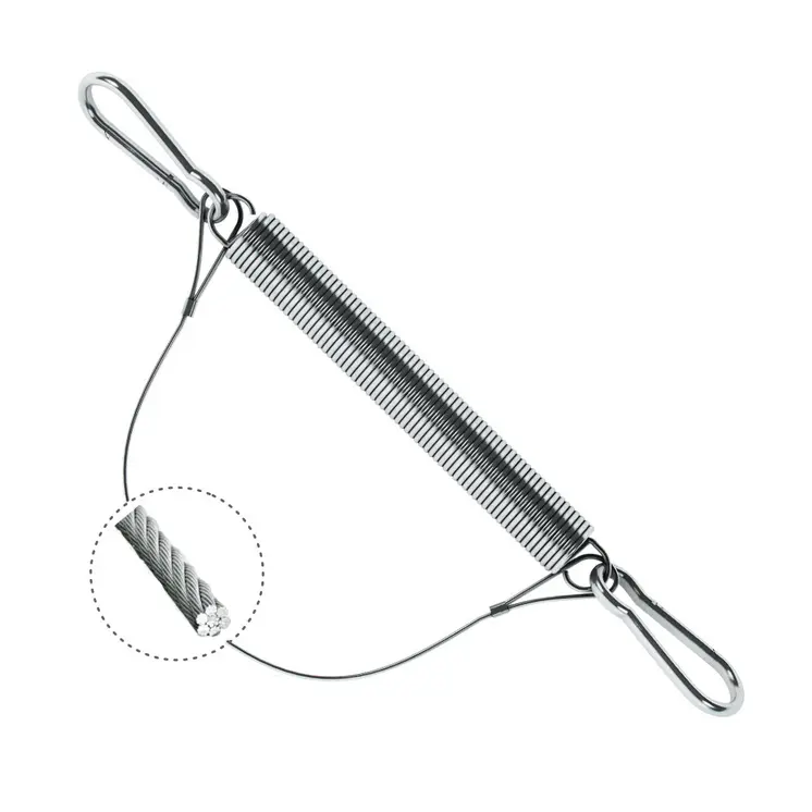 MAMOI® Babywiege Feder mit Stahl Sicherungsseil Federwiege 16,5kg Schaukel zum Schlafen | Natürliche Seil mit Karabiner | 100% ECO | Made in EU