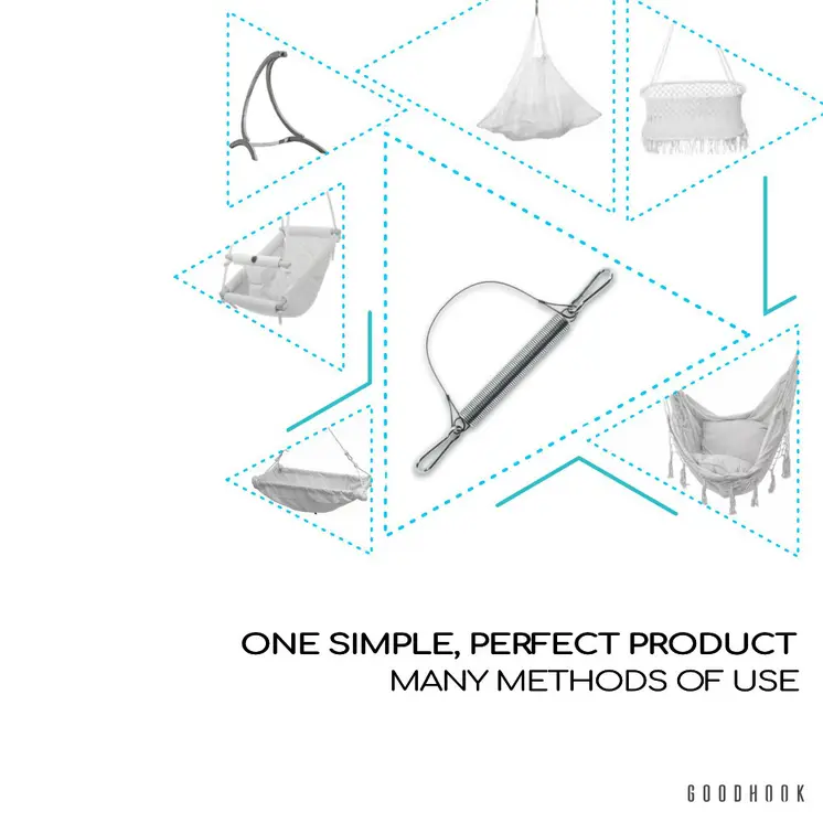MAMOI® Babywiege Feder mit Stahl Sicherungsseil Federwiege 16,5kg Schaukel zum Schlafen | Natürliche Seil mit Karabiner | 100% ECO | Made in EU
