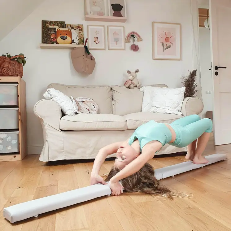 MAMOI® Schwebebalken für zuhause, Balancierbalken für kinder, Balken turnen klappbar, Turngeräte indoor, Balancieren und Turnbalken, Gymnastic bar