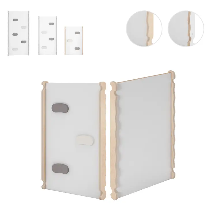 MAMOI® Toboggan interieur pour enfant, Tobogan pour triangle et mur escalade pour bebe, Jeux en bois intérieur, Tobbogan montessori à partir de 1 an 2/3 ans