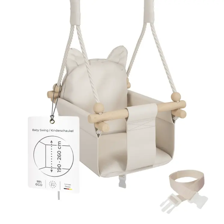 MAMOI® Babyschaukel, Baby schaukel Indoor Outdoor, Kinderschaukel aus Holz, Holzschaukel für Kinder, Schaukeln für türrahmen, Swing, Kleinkinderschaukel ab 1 jahr für Kinderzimmer
