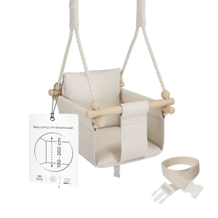MAMOI® Babyschaukel, Baby schaukel Indoor Outdoor, Kinderschaukel aus Holz, Holzschaukel für Kinder, Schaukeln für türrahmen, Swing, Kleinkinderschaukel ab 1 jahr für Kinderzimmer