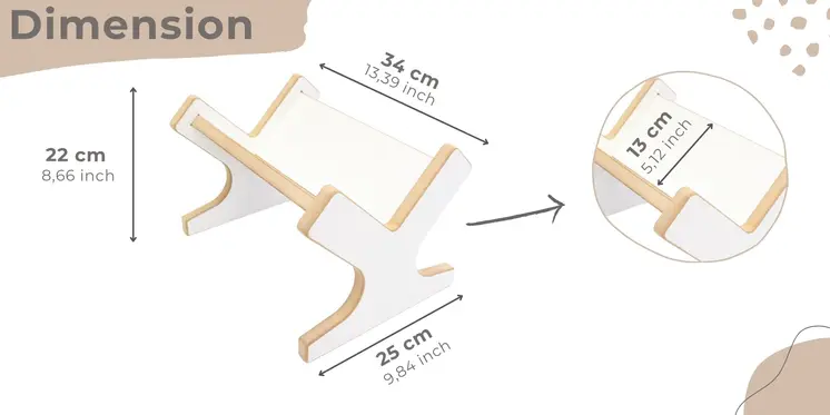 MAMOI® Petite bibliothèque pour enfants en bois - Mini étagère pour livres d'enfants, support de livres, étagère murale, kids bookshelf
