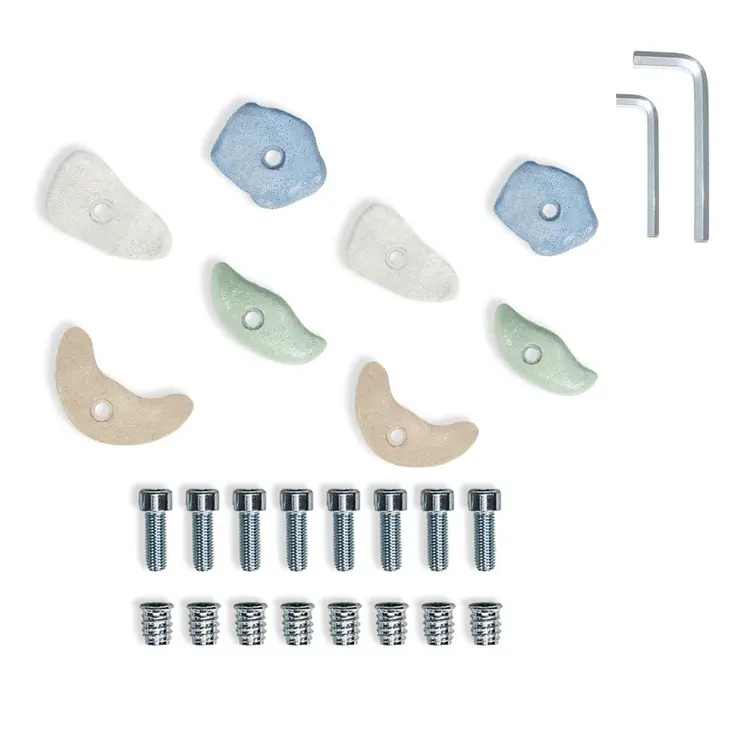 MAMOI® Prises escalade enfant | Prise d escalade 8 pièces | Prise d'escalade enfant | Prise escalade enfant exterieur | Mur escalade enfant | Mur d escalade | Fabriqué dans l’UE