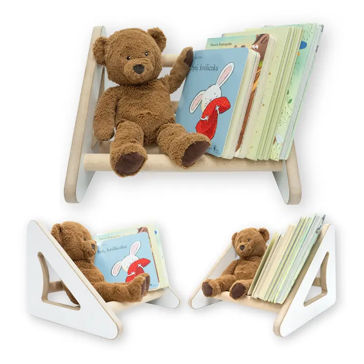 MAMOI® Bücherregal für kinderzimmer, Buchregal für Kinder, Book Shelf, Wandregal kinderregal, Kinderbücherregal, Bücherbank, Kindermöbel für kleines Kind