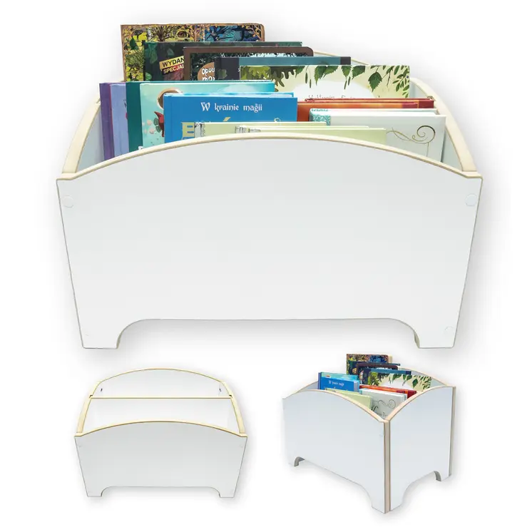 MAMOI® Etagère pour enfants, étagère à livres, étagère murale pour enfants, boîte à livres pour chambre d'enfant, étagère à livres pour enfants, banc à livres en bois, boîte à jeux blanche