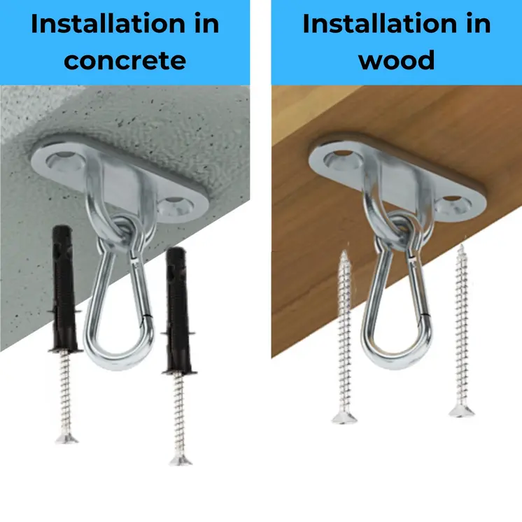 MAMOI® Ceiling hook, Heavy duty bracket, Attachment and hanging accessories for baby swing, swing chair and hammock, Ceiling mount and punch bag hooks
