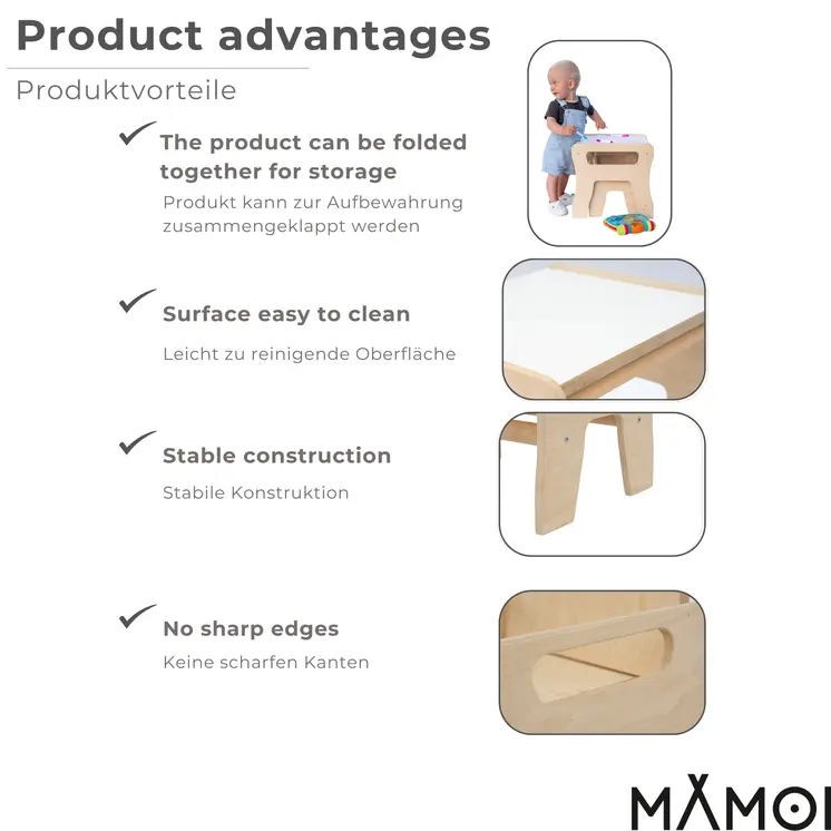 MAMOI® Stylish children's room furniture: children's table with chairs - desk seating group table chair set children - children's chair.