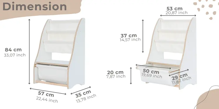 MAMOI® étagère à livres pour enfants, étagère à livres, étagère murale, étagère à livres pour enfants, boîte à livres pour chambre d'enfant, banc à livres en bois, meubles pour petits enfants