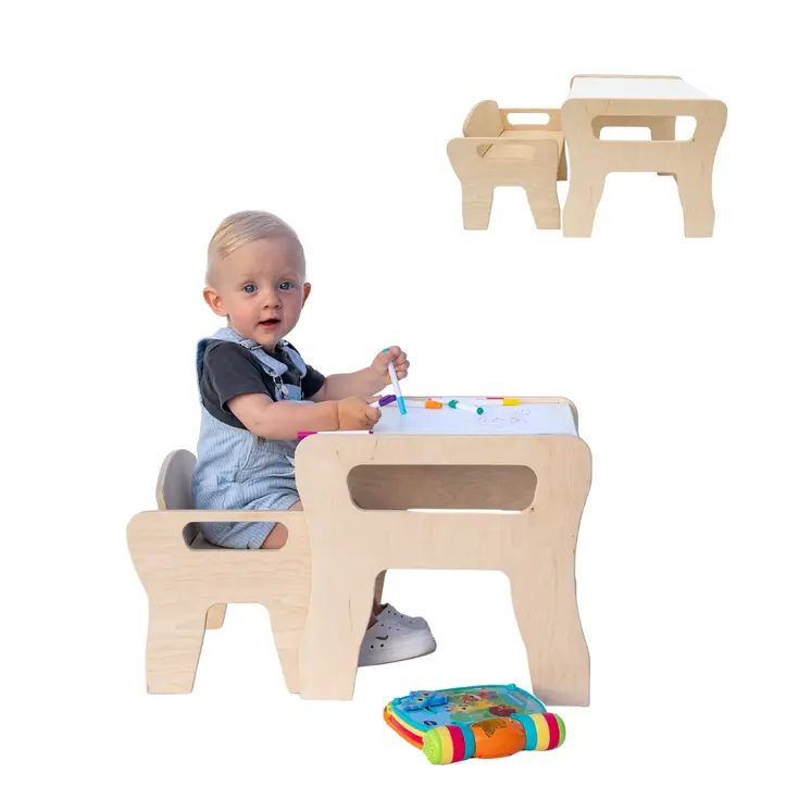 MAMOI® Stylish children's room furniture: children's table with chairs - desk seating group table chair set children - children's chair.