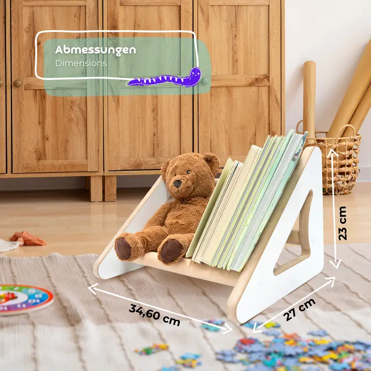 MAMOI® Bücherregal für kinderzimmer, Buchregal für Kinder, Book Shelf, Wandregal kinderregal, Kinderbücherregal, Bücherbank, Kindermöbel für kleines Kind