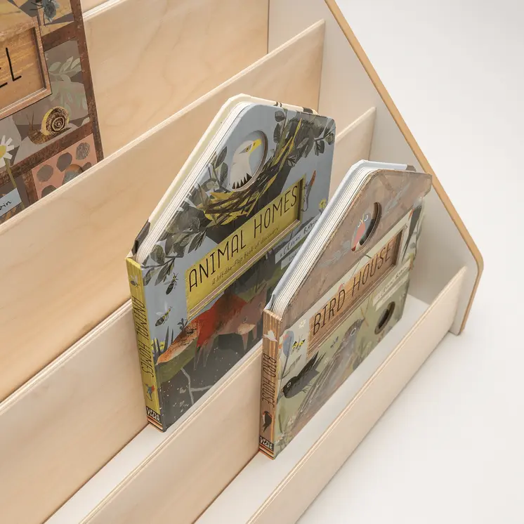 MAMOI® Bibliothèque pour enfants en bois, étagère pour livres d'enfants, support de livres, étagère murale pour chambre d'enfants, étagère, Book Shelf, étagère pour enfants
