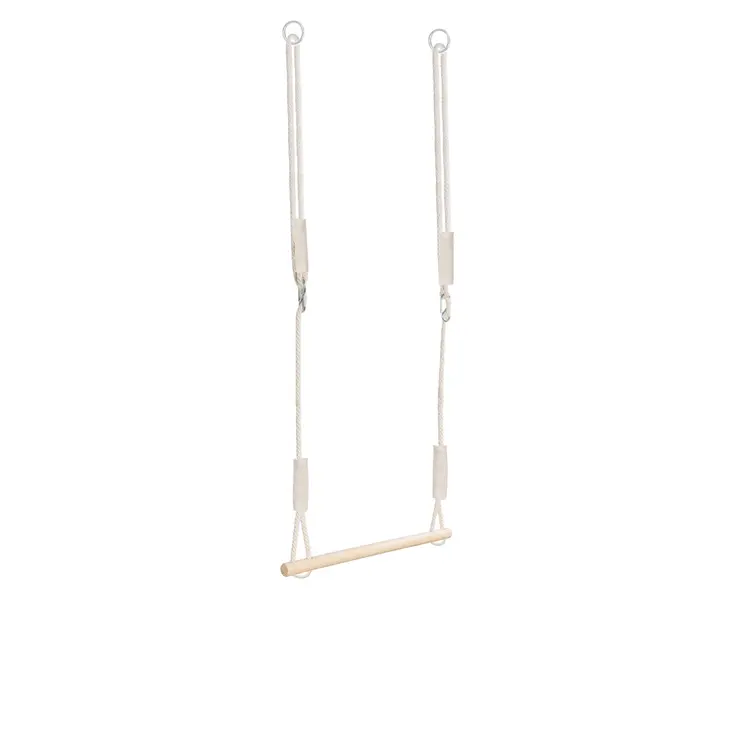 MAMOI® Trapez schaukel, Turnringe aus holz, Turngeräte für kinder indoor und outdoor, Turnen mit Holzschaukel, Gymnastikringe und Trapezstange
