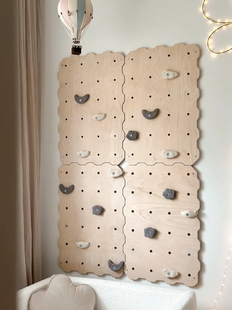 MAMOI® Kletterwand für kinderzimmer, Klettergerüst und spielgeräte indoor, Klettern mit Klettergriffe für kinder, Klettersteine, Kletterturm mit Griffe, Klettergriffe, Montagesatz