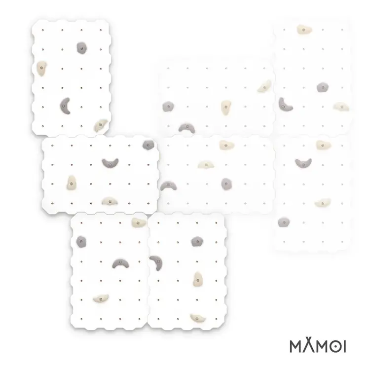 MAMOI® Mur escalade pour enfant, Module d'escalade interieur pour bebe, Mur descalade avec prises escalade et sans prise, Planche escalade à partir de 3 ans