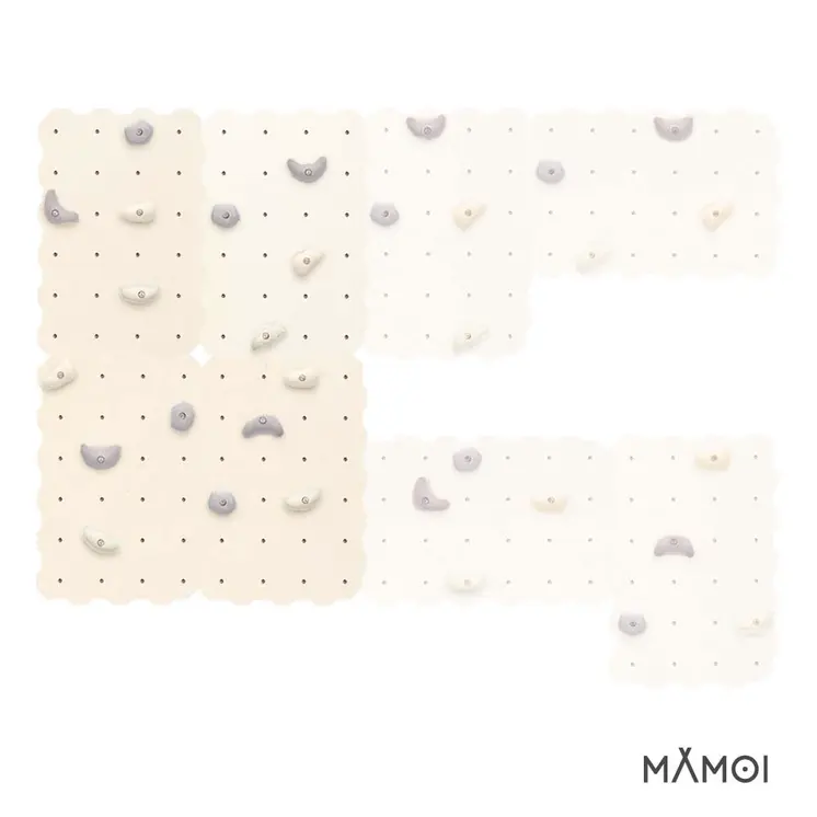 MAMOI® Mur escalade pour enfant, Module d'escalade interieur pour bebe, Mur descalade avec prises escalade et sans prise, Planche escalade à partir de 3 ans