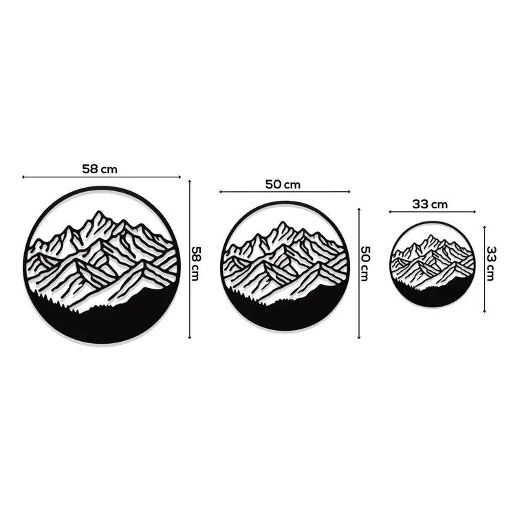 MOE UHANE 3D Wanddekoration schwarz, HDF Wandbild, moderner Akzent für Wohnzimmer Büro Schlafzimmer, minimalistischer Stil, Design-Deko für Innenräume, Geschenk, 100 % ECO, Made in EU
