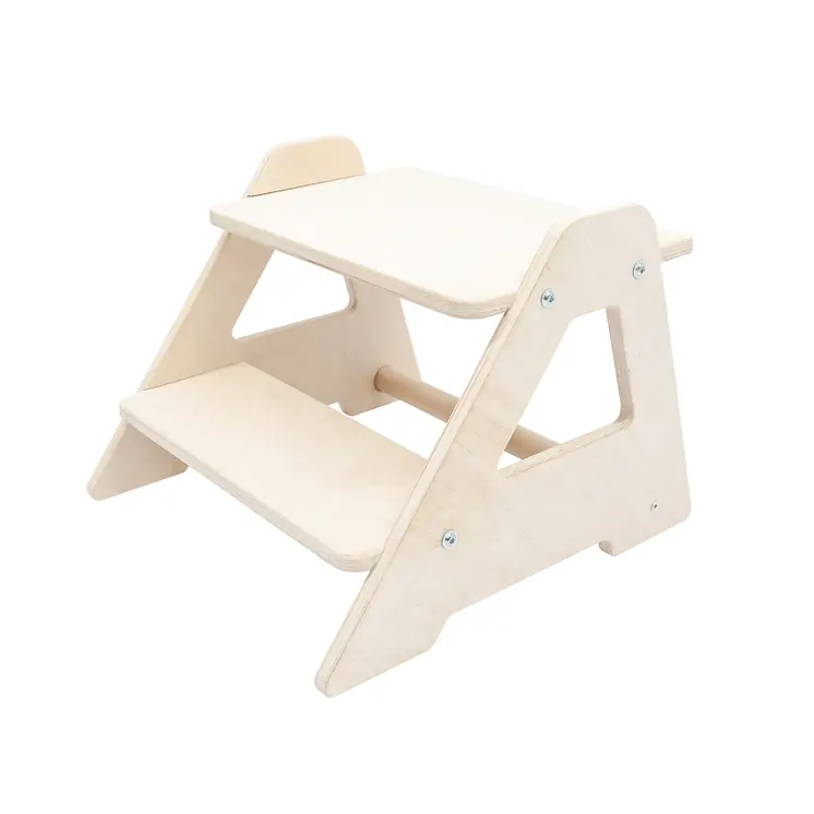MAMOI® Tritthocker Kinder Holz | Tritthocker Kinder 2 Stufen | Holz Tritthocker Kinder | Tritthocker Zweistufig aus natürlichem Holz | Tritthocker Kind | 100% ECO | Made in EU