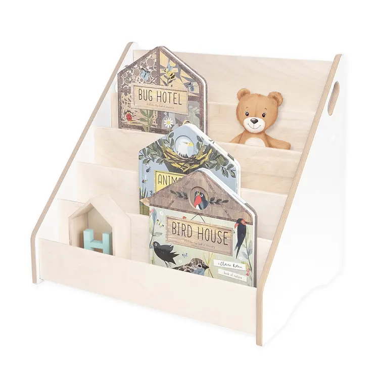 MAMOI® Bibliothèque pour enfants en bois, étagère pour livres d'enfants, support de livres, étagère murale pour chambre d'enfants, étagère, Book Shelf, étagère pour enfants