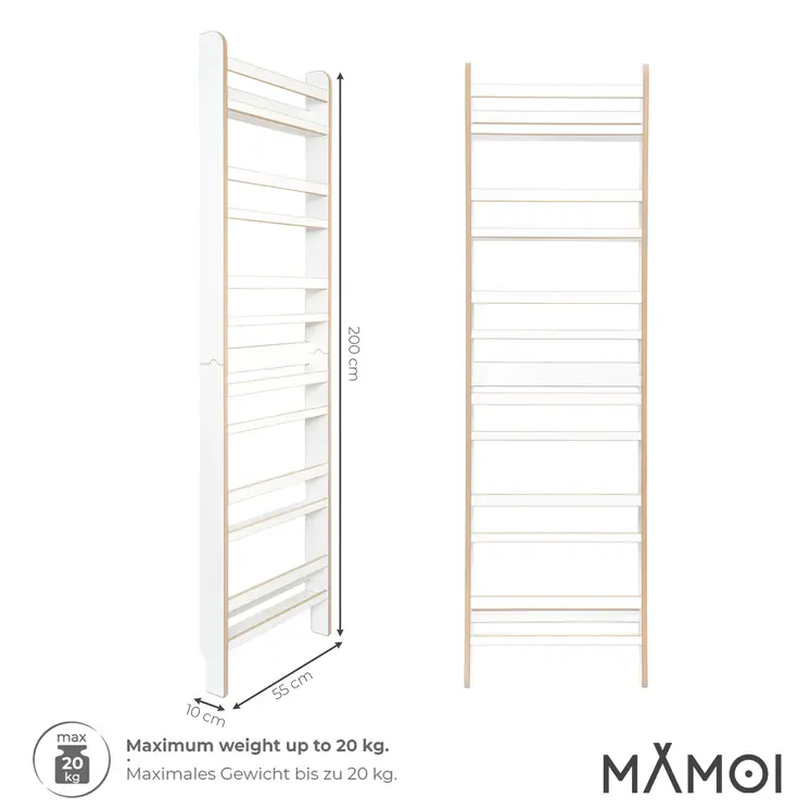 MAMOI® Book shelf for kids, Bookcase for childrens room, Small bookshelf for toddler, Child bookcases and shelves, Wall stand storage and furniture for bedroom