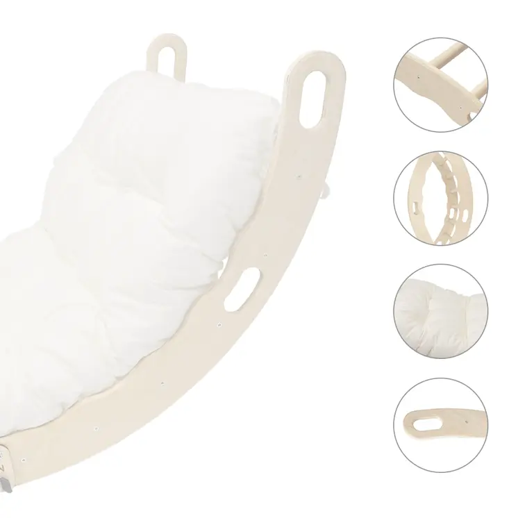 MAMOI® Triangle d'escalade balançoire avec Coussin, Coussin pour Triangle d'escalade pour Enfants en Bois, Triangle intérieur et extérieu, Escalade Enfant, Balancoire Bebe, Espalier Enfant