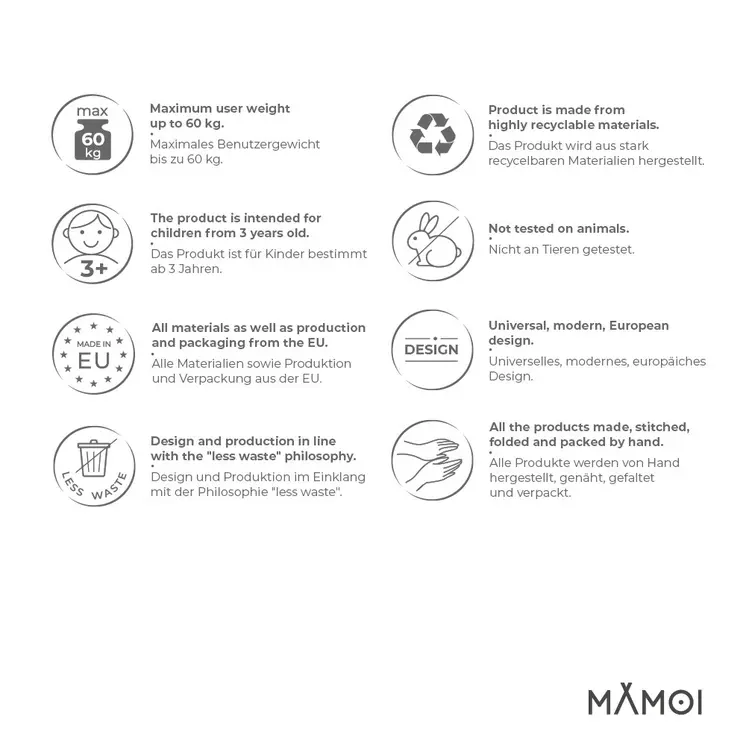 MAMOI® Cocon hamac pour enfant, Fauteuil suspendu pour bebe, Balançoire de coton, Balancoire sensorielle interieur, Jeu sensoriel autisme