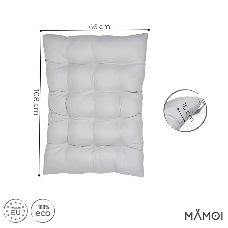 MAMOI® Kletterbogen mit Kissen, Kissen für Regenbogenwippe aus Holz, Kletterdreieck, Baby Klettern, Holzbogen für Kinder, Spielplatz, Klettergerüst Indoor ab 1/2/3 Jahre