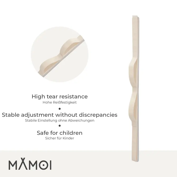 MAMOI® Swing Extension Strap 60 cm for Hanging Cocoon, Hammock or Hanging Chair, Strong and Universal Kids Swing Mount, Durable Webbing, 100% ECO, Made in EU