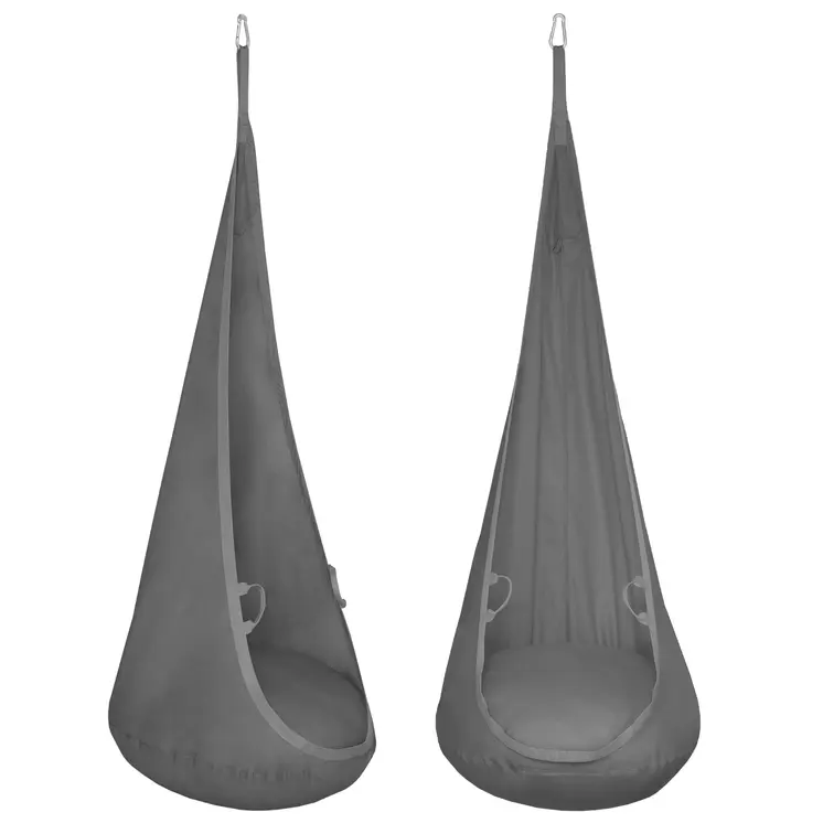 MAMOI® Swing hanging chair Grey, Indoor hammock, Sensory swing seat for bedroom for kids, Child door swinging nest for autism, Garden egg swings for children