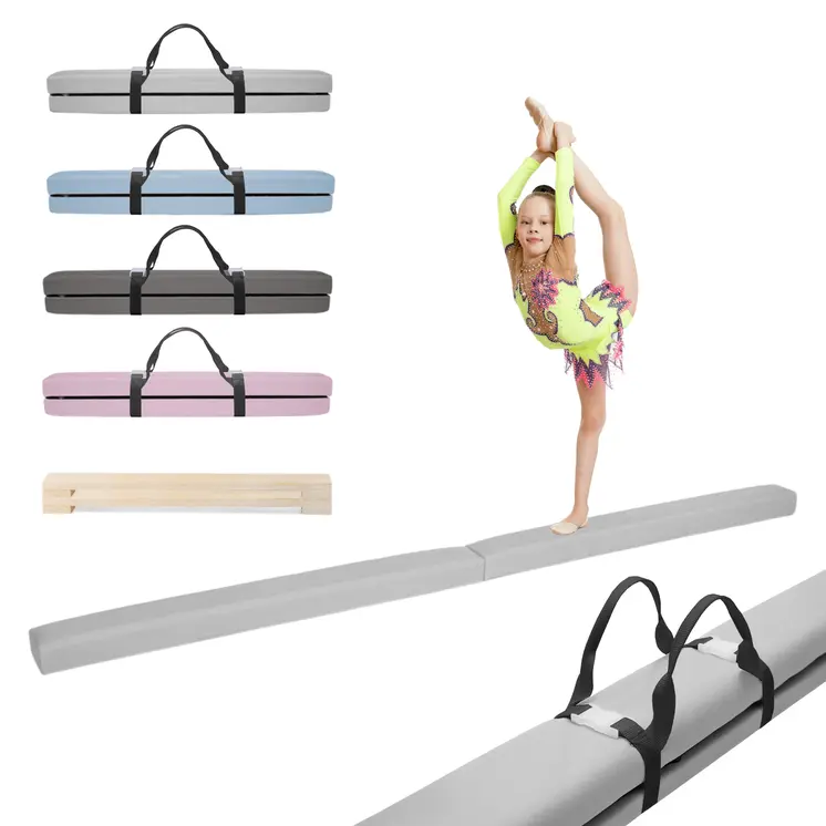 MAMOI® Poutre gymnastique pliable pour enfant (longueur de la pièce 200 cm), Accessoires de gym pour enfants, Poutres anti-dérapant et pratique à transporter