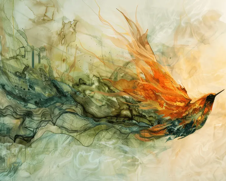 Firebird Abstract 5"x7" Art Print