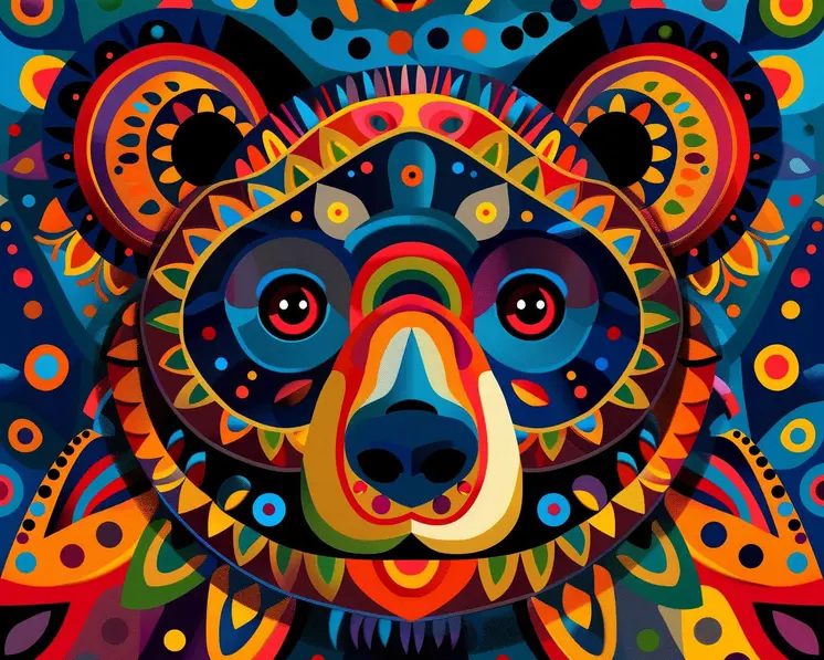 Boho Style Bear 8”x10” Art Print