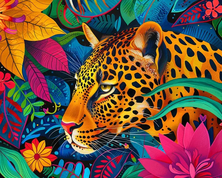 BOHO Style Leoprad Portrait 8”x10” Art Print