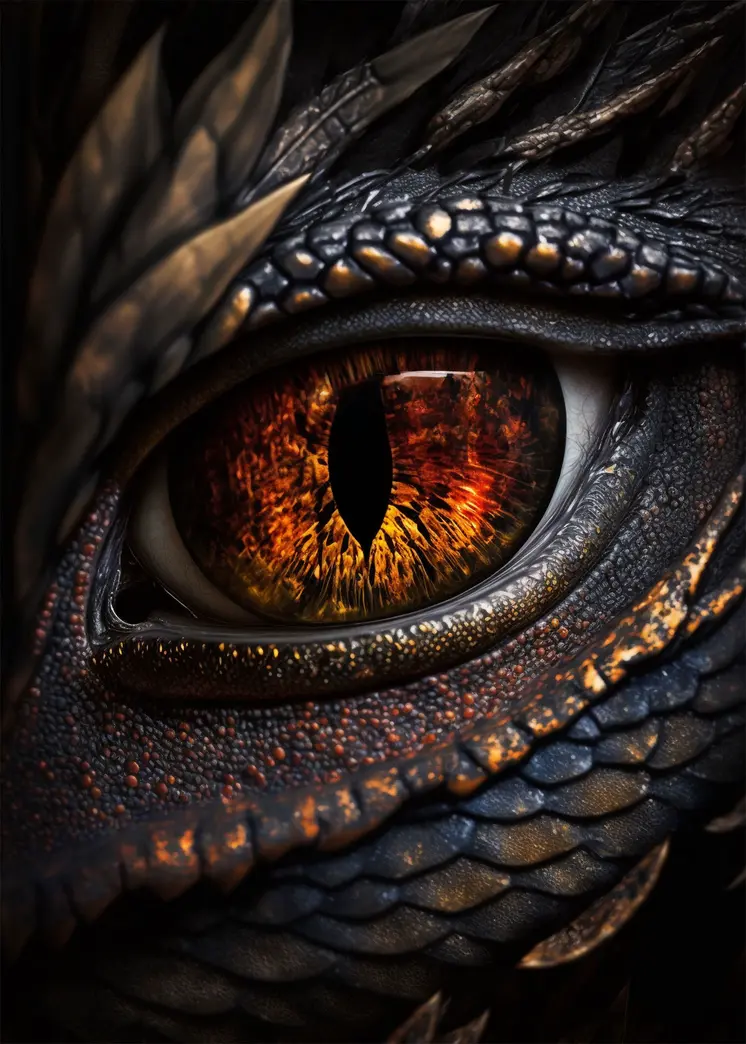 The Right Dragon Eye 8”x8” Art Print
