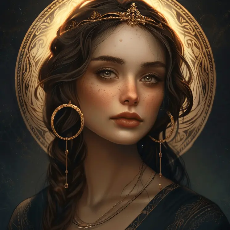 The Alluring Freya: Norse Goddess of Enchantment 8”x8” Art Print