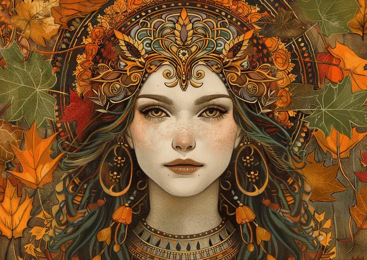 Freya the Norse Goddess: Weaver of Fate and Desire 8”x8” Art Print