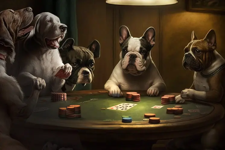 Bad Poker Night for the Bulldog 8”x10” Art Print