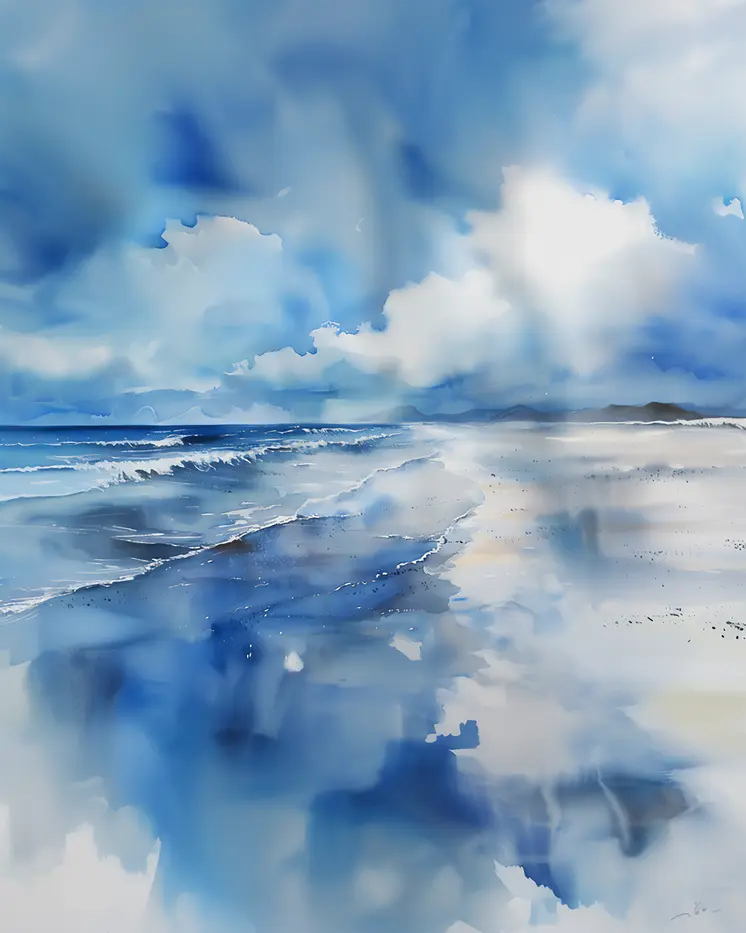Watercolor Seascape 8”x10” Art Print