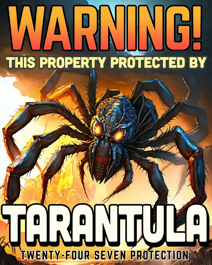 Warning: Tarantula 8”x10” Art Print