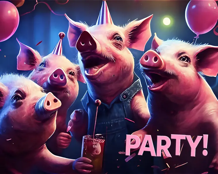 Pig Party 8”x10” Art Print