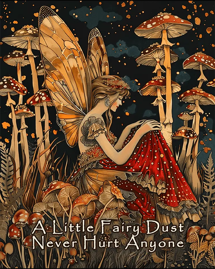Fairy Dust 8"x10" Art Print - Mowbi Fantasy Mushrooms Wall Art Collection