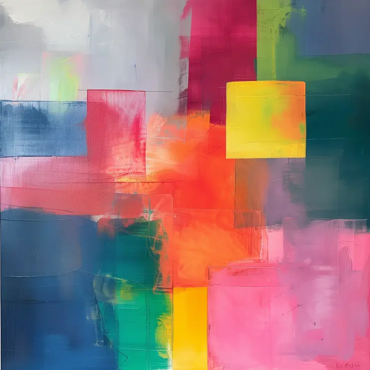 Walker #7 Abstract 8"x8" Art Print