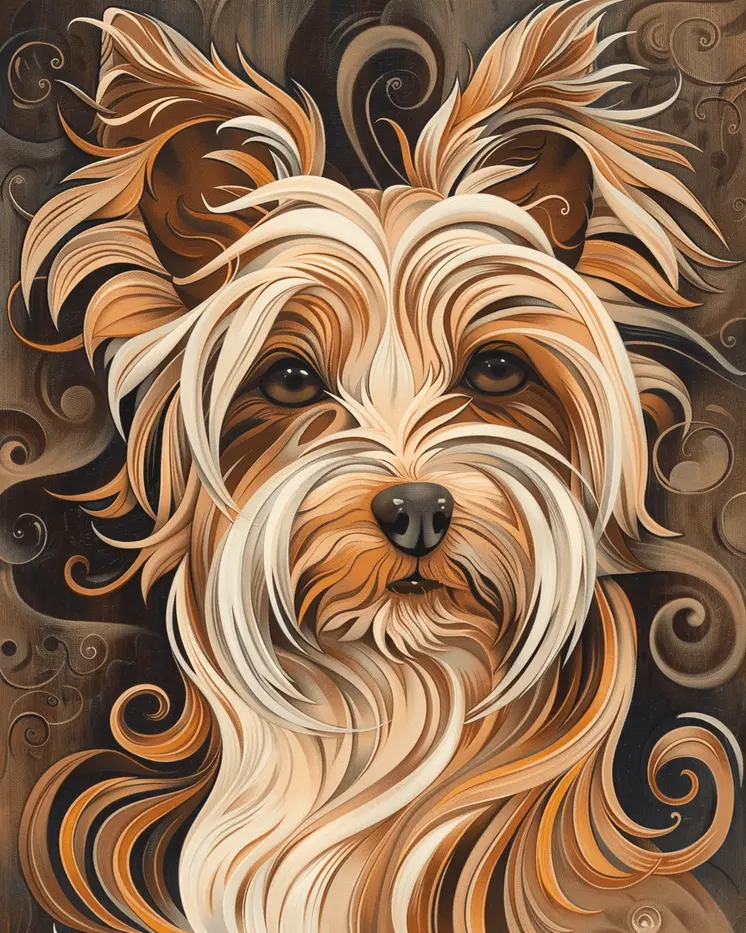 Nouveau Biewer Terrier 8”x10” Art Print